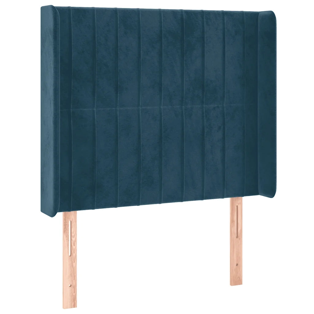 Testiera a LED Blu Scuro 83x16x118/128 cm in Velluto 3124320