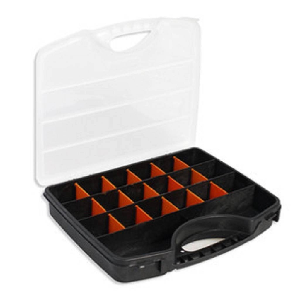 Trade Shop - Cassetta Porta Utensili 20 Scomparti Valigetta Plastica Attrezzi Organizer Accessori -