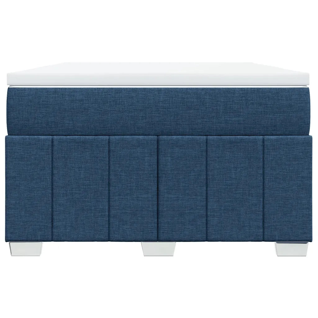 Giroletto a Molle con Materasso Blu 120x200 cm in Tessuto
