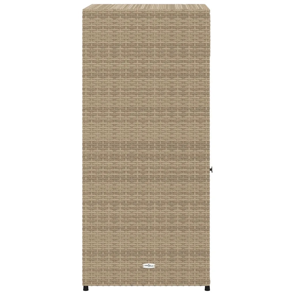 Armadietto Portaoggetti Giardino Beige 55x55x111cm Polyrattan 365562