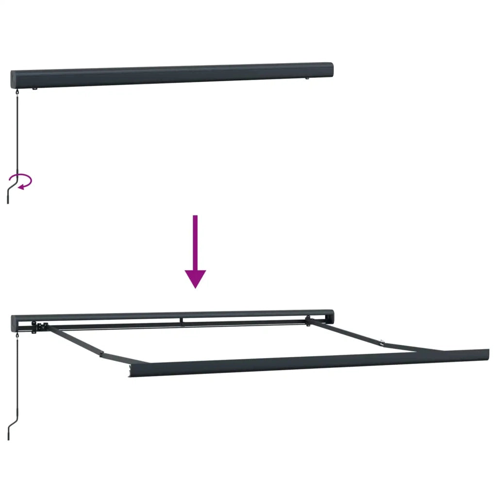 Tenda retrattile Tortora 350 x 250 cm Tela e Alluminio 3425990