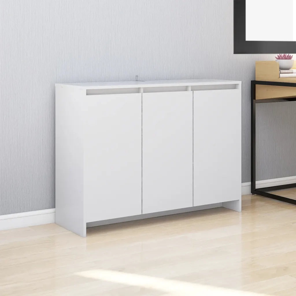 Credenza | Madia | Buffet da pranzo | Armadio da pranzo Bianca 102x33x75 cm in Truciolato