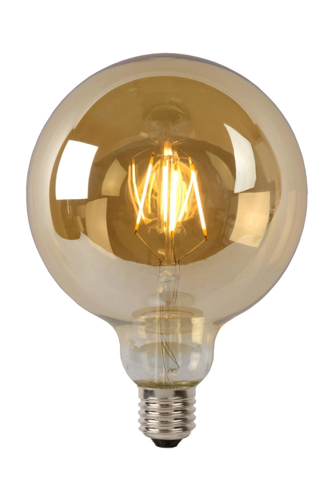 Lampadina LED filamento E27 ambra sferica 8W Lucide