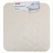 Trade Shop - Tappeto Tappetino In Pvc Antiscivolo Per Vasca Bagno Doccia 50x50 Cm 79729 Beige -