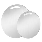 ZOIMANIA - Set 2 Taglieri Tondi in Acciaio Inox 304 - con spessore 15/10 – Ø30 e Ø40 cm