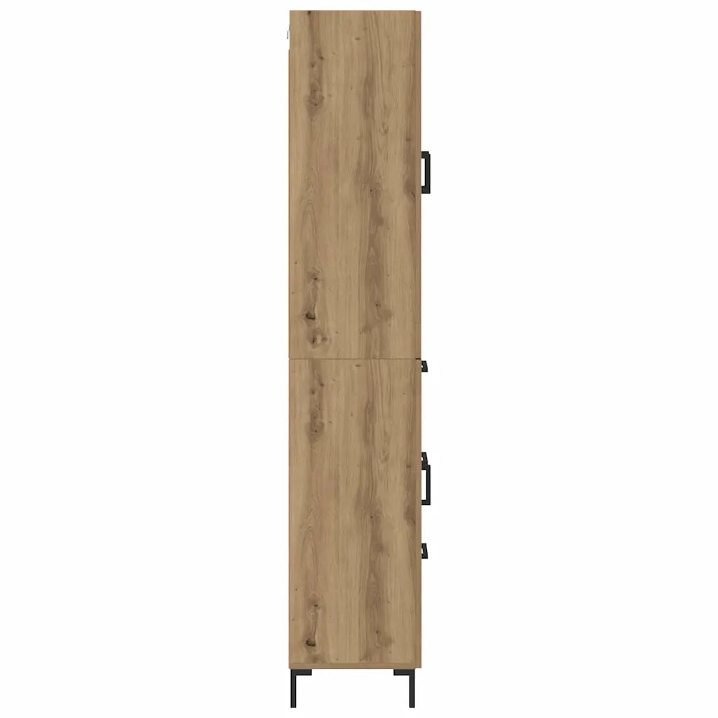 Credenza 2 pcs Rovere artigianale Legno multistrato 3415927