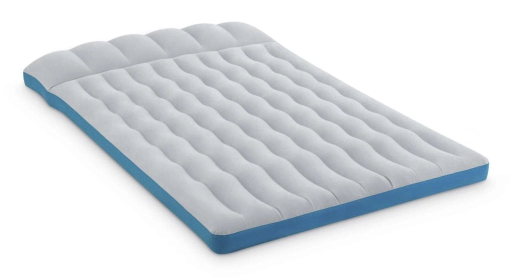 Intex 67999 Materasso Gonfiabile Camping Laminato Matrimoniale 193x127x24 cm Portata 272 Kg colore Blu Grigio