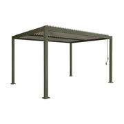 Pergola bioclimatica 3x4m in alluminio e acciaio, lamelle orientabili