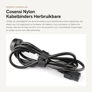 Cablettes Reutilizzabili 20 Pezzi - Nylon - 20 x 2 cm - Flessibili - Antiscivolo - Multifunzionali - Leggere