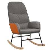 Sedia a Dondolo Grigio Chiaro in Tessuto CFW8120586