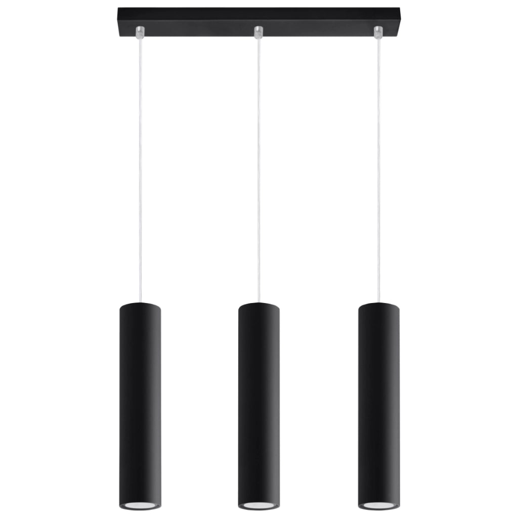 Lampada da parete moderna LAGOS Ocean Green Steel a 3 luci, nera, IP20