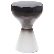 Tavolino moderno in metallo bianco e nero elegante salotto contemporaneo