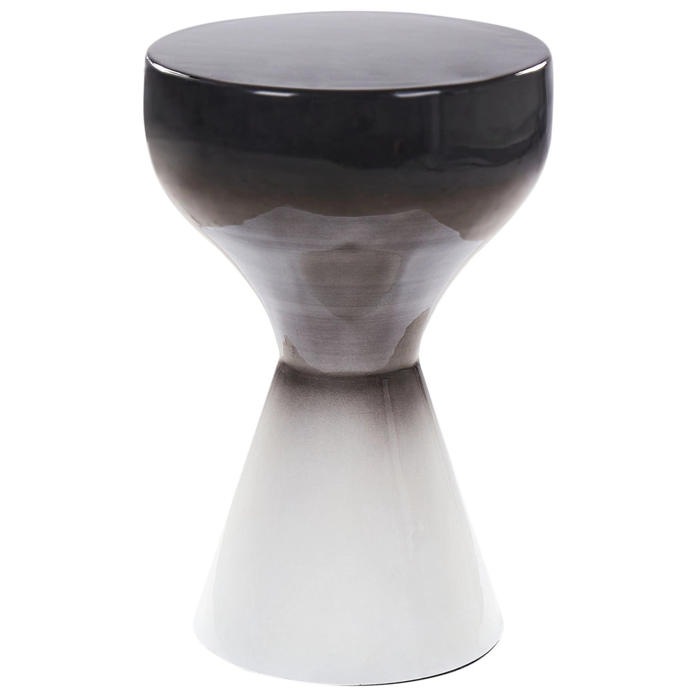 Tavolino moderno in metallo bianco e nero elegante salotto contemporaneo