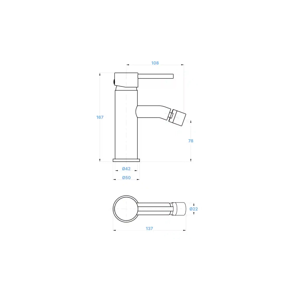 Set miscelatore lavabo e bidet senza scarico ed incasso doccia in ottone cromato | Ava