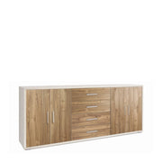 Mobile 4 Ante 4 Cassetti Kit Ossido Bianco cm 203x41x84h - Sarmog