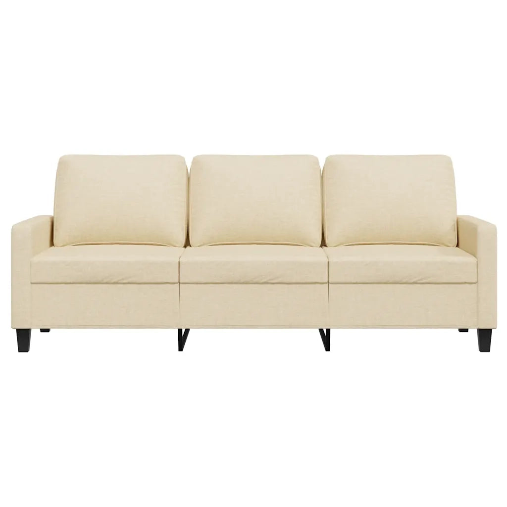 Divano a 3 Posti Crema 180 cm in Tessuto 359173