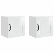 Pensile da cucina | Armadietto a muro PORTO 2 pz Bianco Lucido 40 x 31 x 40 cm