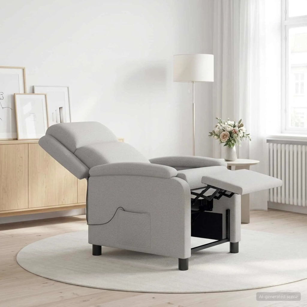Divano Sedia-Poltrona Massaggiante Grigio Nuvola Tessuto 165097