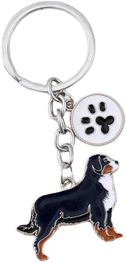 Sostegno chiavi con tema S. Bernardo e effetto galleggiante, argento, 10cm, 25g, regalo unisex