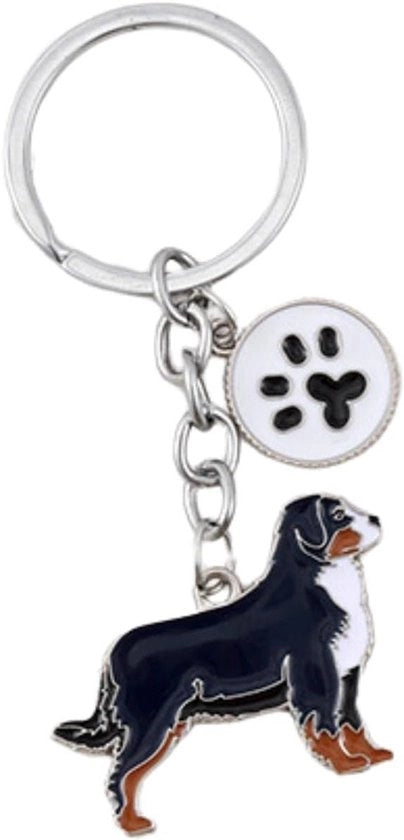 Sostegno chiavi con tema S. Bernardo e effetto galleggiante, argento, 10cm, 25g, regalo unisex