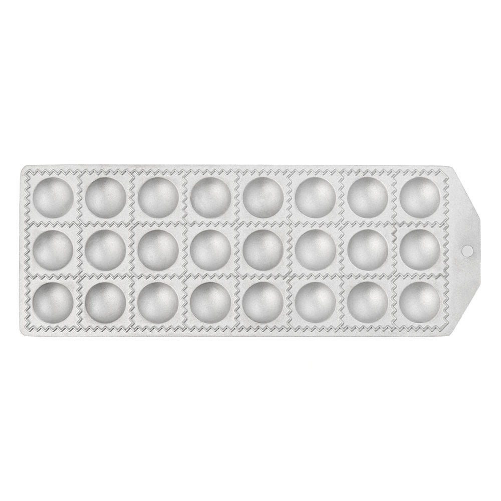 Imperia 7320 RavioChef Stampo per Ravioli Tondo 24 Ravioli Alluminio Anodizzato con Mattarello