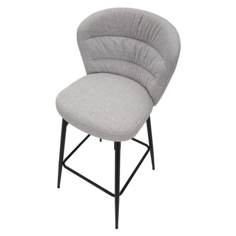 Sgabello Bar Losanna Grigio Set 2 Pz cm 52x59x108