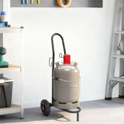 Carrello Manuale Nero e Rosso 49 x 49 x 101 cm Acciaio