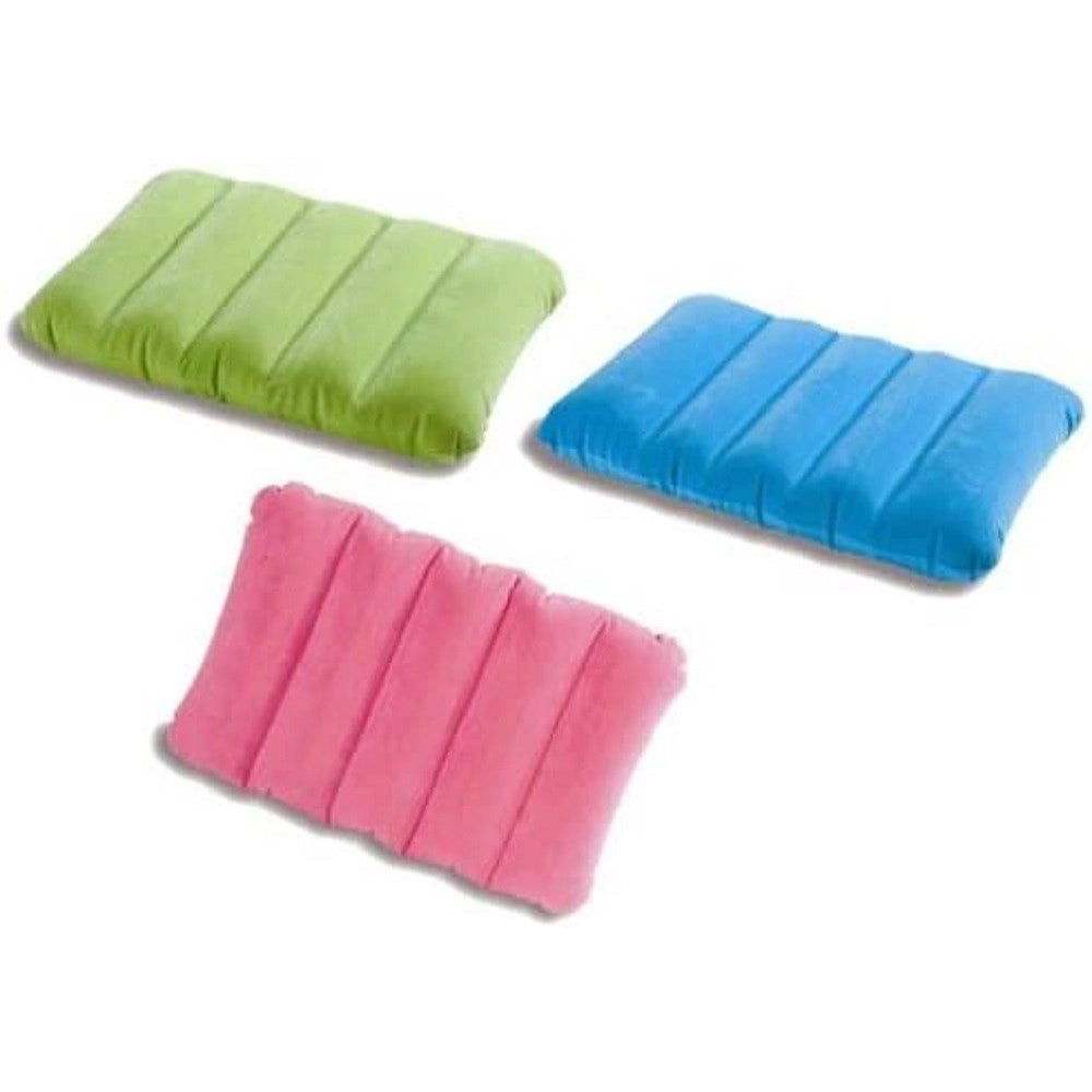 Trade Shop - Cuscino Kids Gonfiabile Floccato Accessori Campeggio 43x28x9cm Vari Colori 68676 -