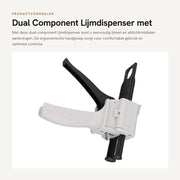 Lijmdispenser a doppio componente con maniglia ergonomico