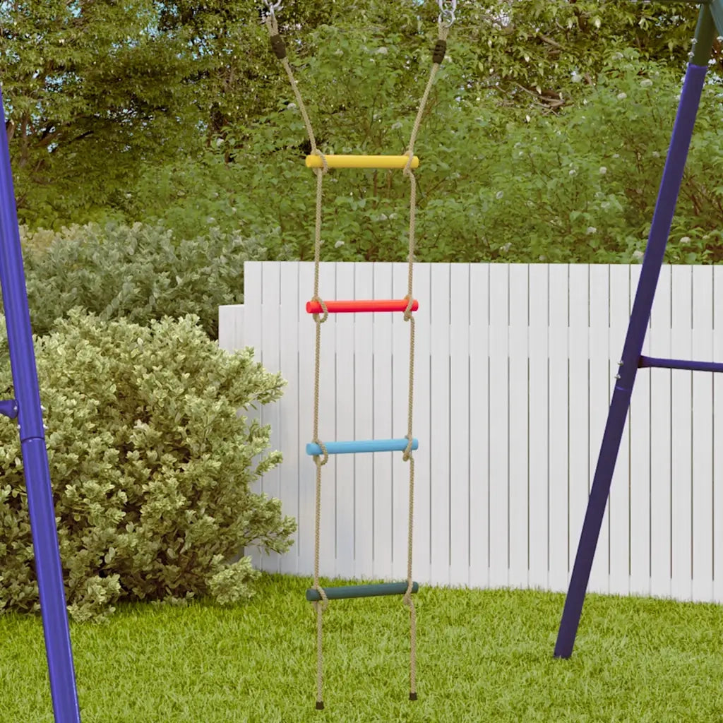 Scala di Corda per Bambini con 4 Pioli Multicolore 4009277