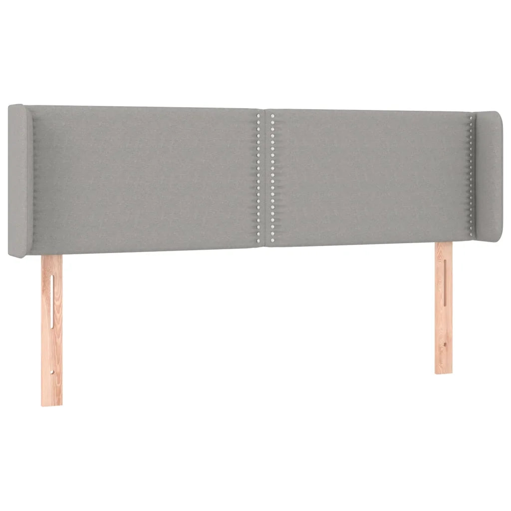 Testiera-Testata Decorativa Grigio Chiaro a LED 147x16x78/88 cm in Tessuto 451619