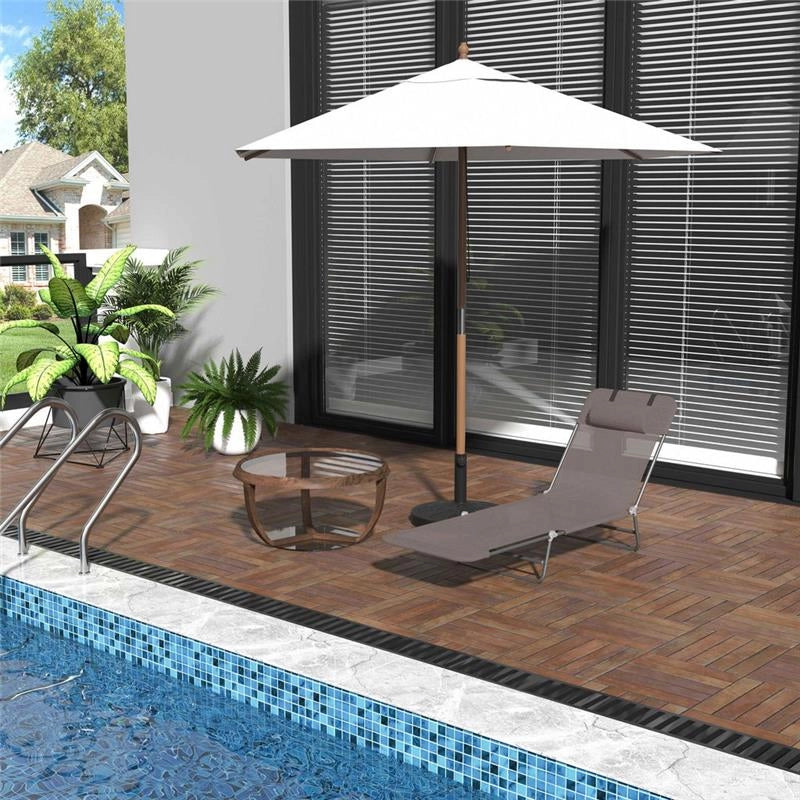 LETTINO PRENDISOLE PIEGHEVOLE 182 X 56 X 24.5 CM MARRONE