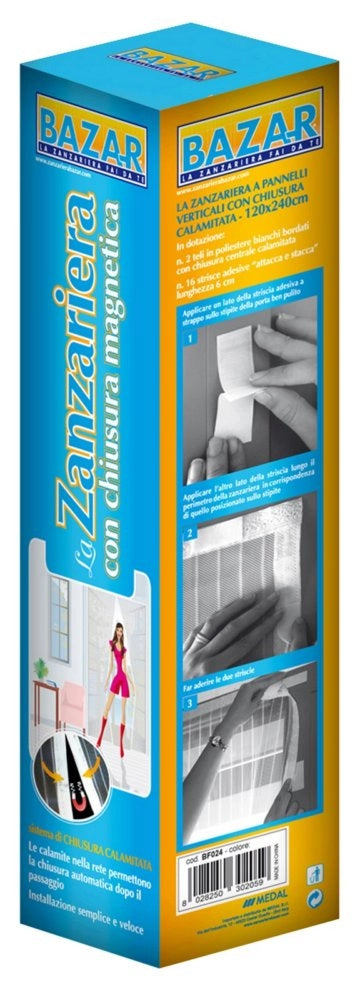 1pz zanzariera magnetica 120x240h colore nero cod:ferx.38696