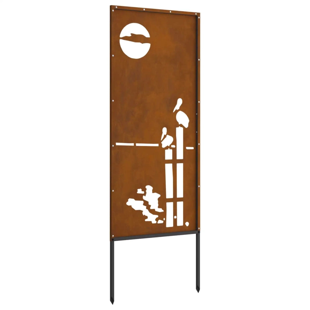 Schermo per privacy in giardino Traforo Ruggine 50 x 140 cm 876321