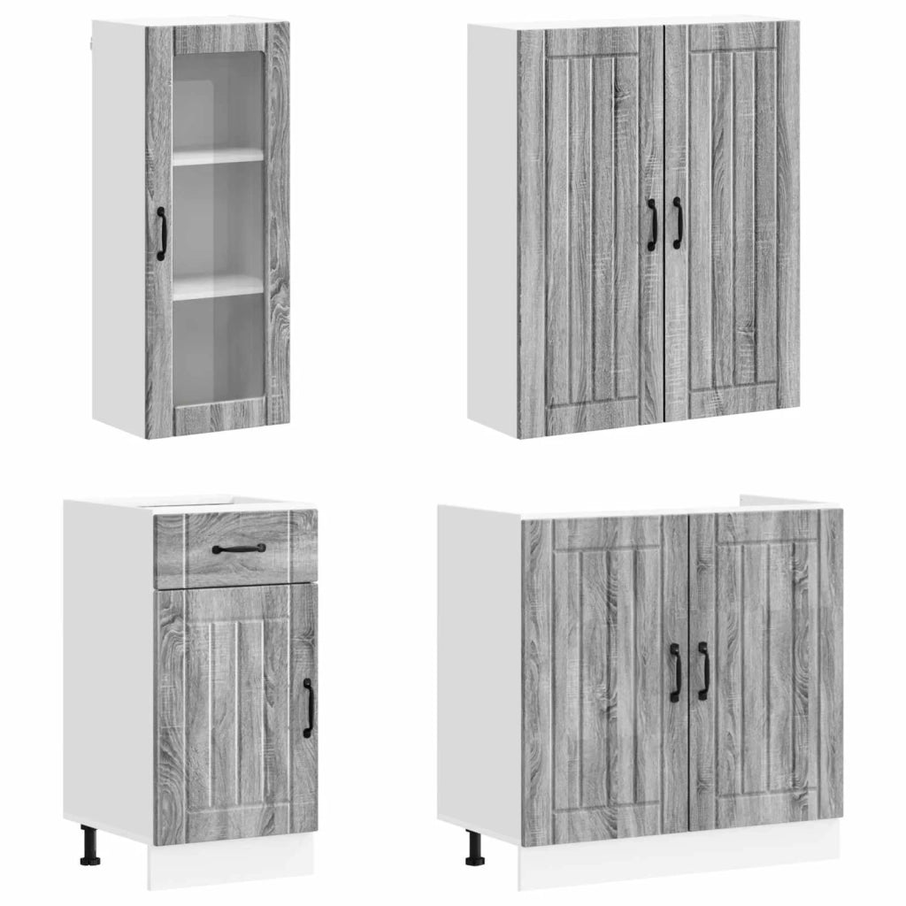 Unità Cucina LUCCA 8 pcs Sonoma grigio Legno ingegnerizzato 3438407