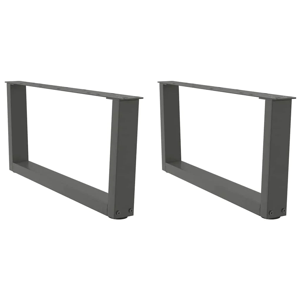 Set di 2 gambe per tavolino da caffè dal design moderno a forma di V per personalizzare un tavolo da 70 x 30 x 31 cm in acciaio antracite 02_0056906