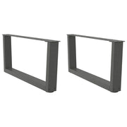 Set di 2 gambe per tavolino da caffè dal design moderno a forma di V per personalizzare un tavolo da 70 x 30 x 31 cm in acciaio antracite 02_0056906