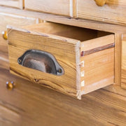 Set di 8 maniglie a forma di conchiglia per cerniera a mezza luna con viti - insieme per armadi cucina, armadi vestiario, armadi farmacia - bronzo rosso