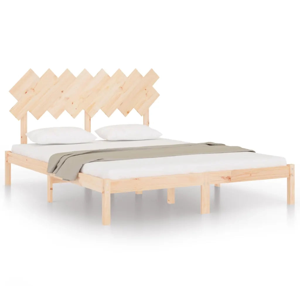 Letto matrimoniale | Letto per adulti | Giroletto 160x200 cm in Legno Massello