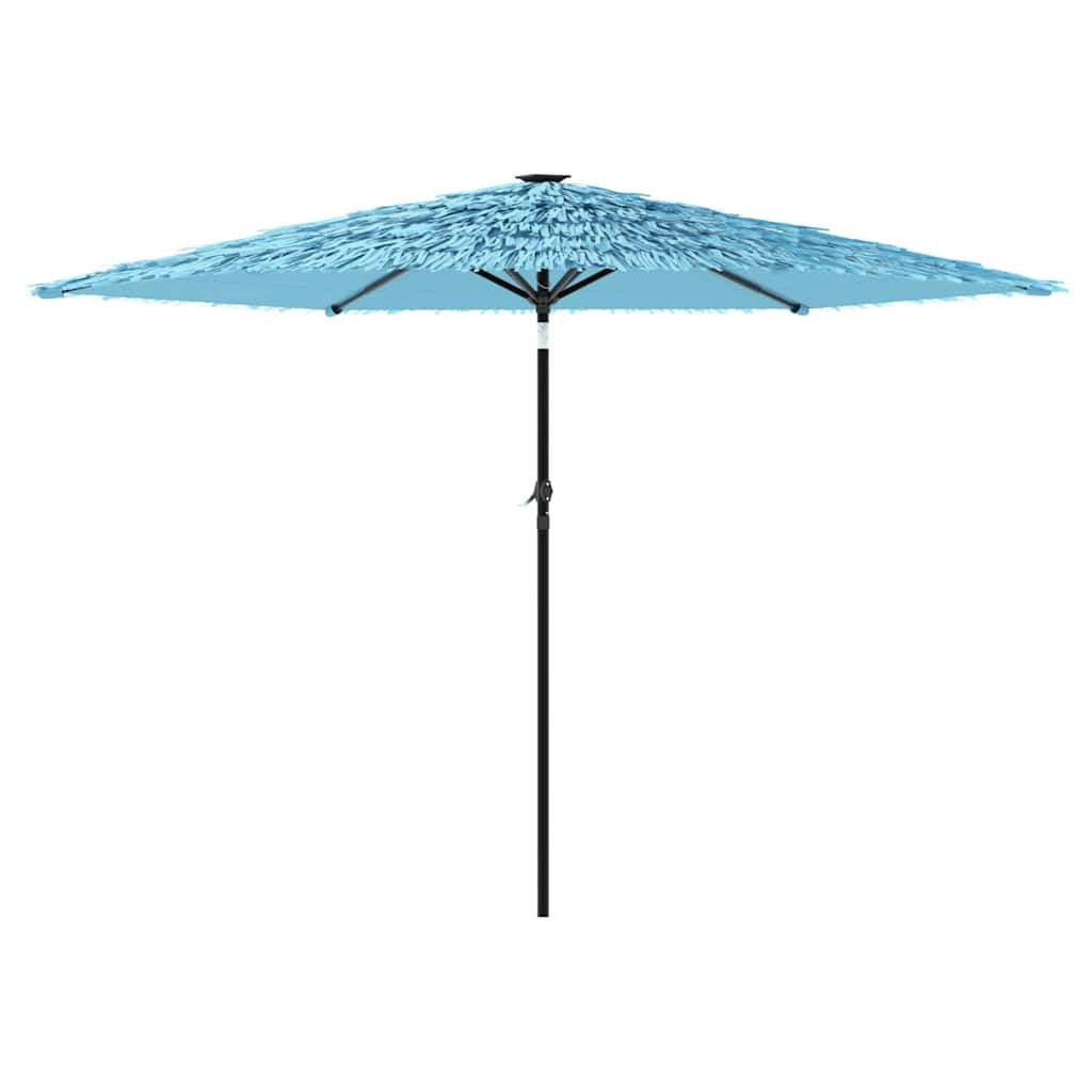 Ombrellone da giardino con palo in acciaio 288 x 288 x 225 cm protezione UV e pioggia design moderno in poliestere blu 02_0056401