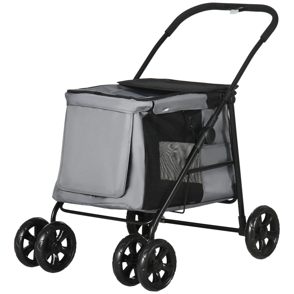 Trasportino pieghevole per animali ¨C Zephmum ¨C Grigio 102x62x105 cm
