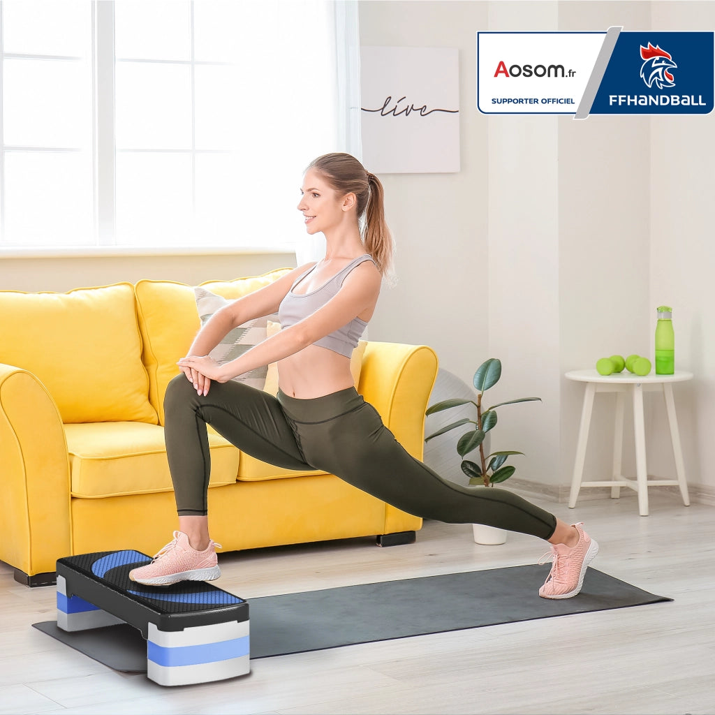 Stepper Fitness Aerobico ¨C zephmum ¨C 80x31x20 cm Nero Blu