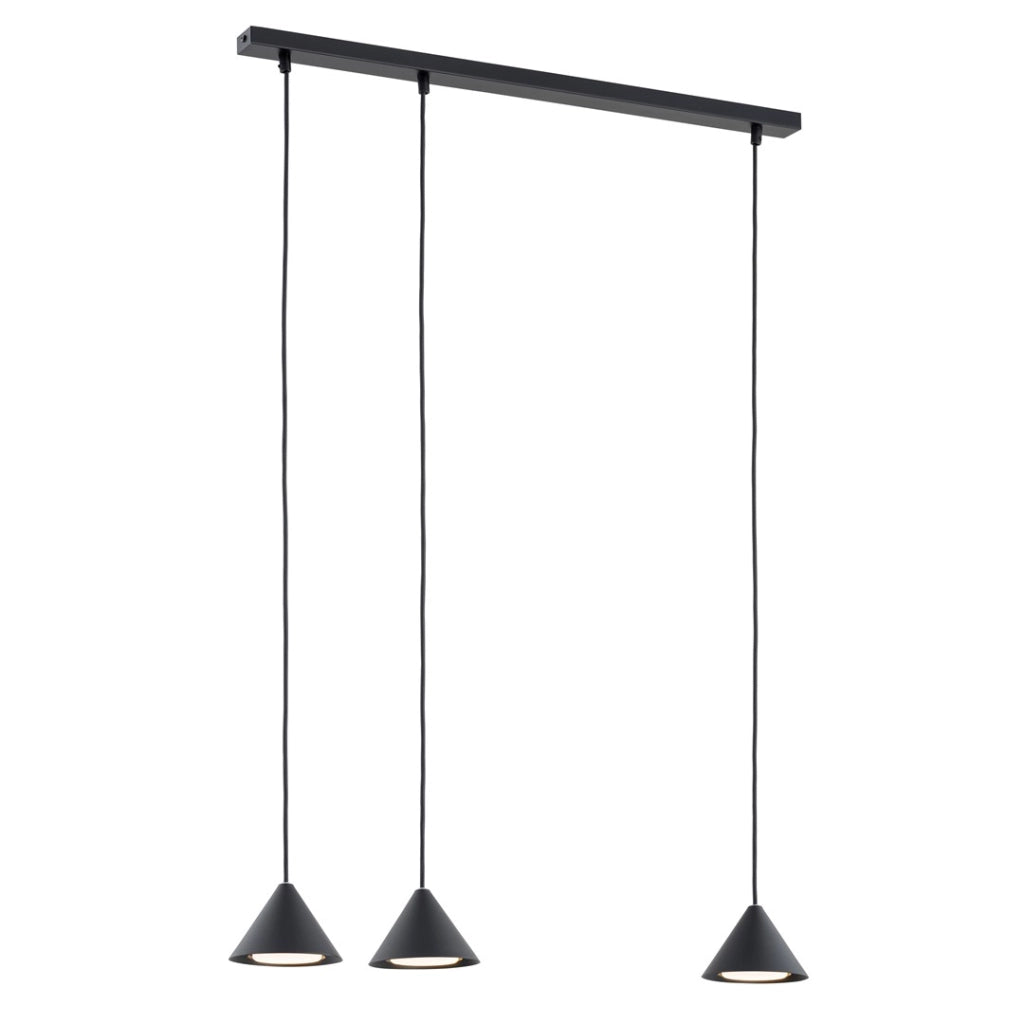 Lampada a sospensione nera ELIT 3 luci GX53 Emibig