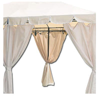 Gazebo da Giardino in Acciaio 3x4m Bauer Armonia Ecrù