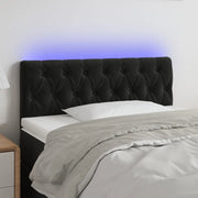 Testiera a LED-Testata con LED Nera 100x7x78/88 cm in Velluto