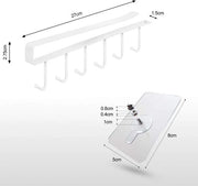 3 st Orecchioni per Tazze Sotto Pannelli Hanger per Tazze e Bicchieri 6 Ganci Organizzatore per Asciugamani e Cestino