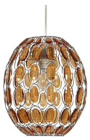 Lampada a sospensione Candellux Selma Ø25 cromo cristallo
