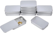 Set di scatole in acciaio inox da 10 - Scatole rettangolari per archiviazione - Contenitori di latta portatili - Scatole in acciaio inox - Leggero e duraturo