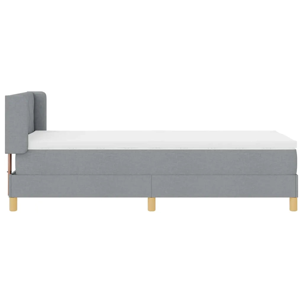 Letto a molle con materasso Grigio chiaro 200 x 100 cm Tessuto 3341342