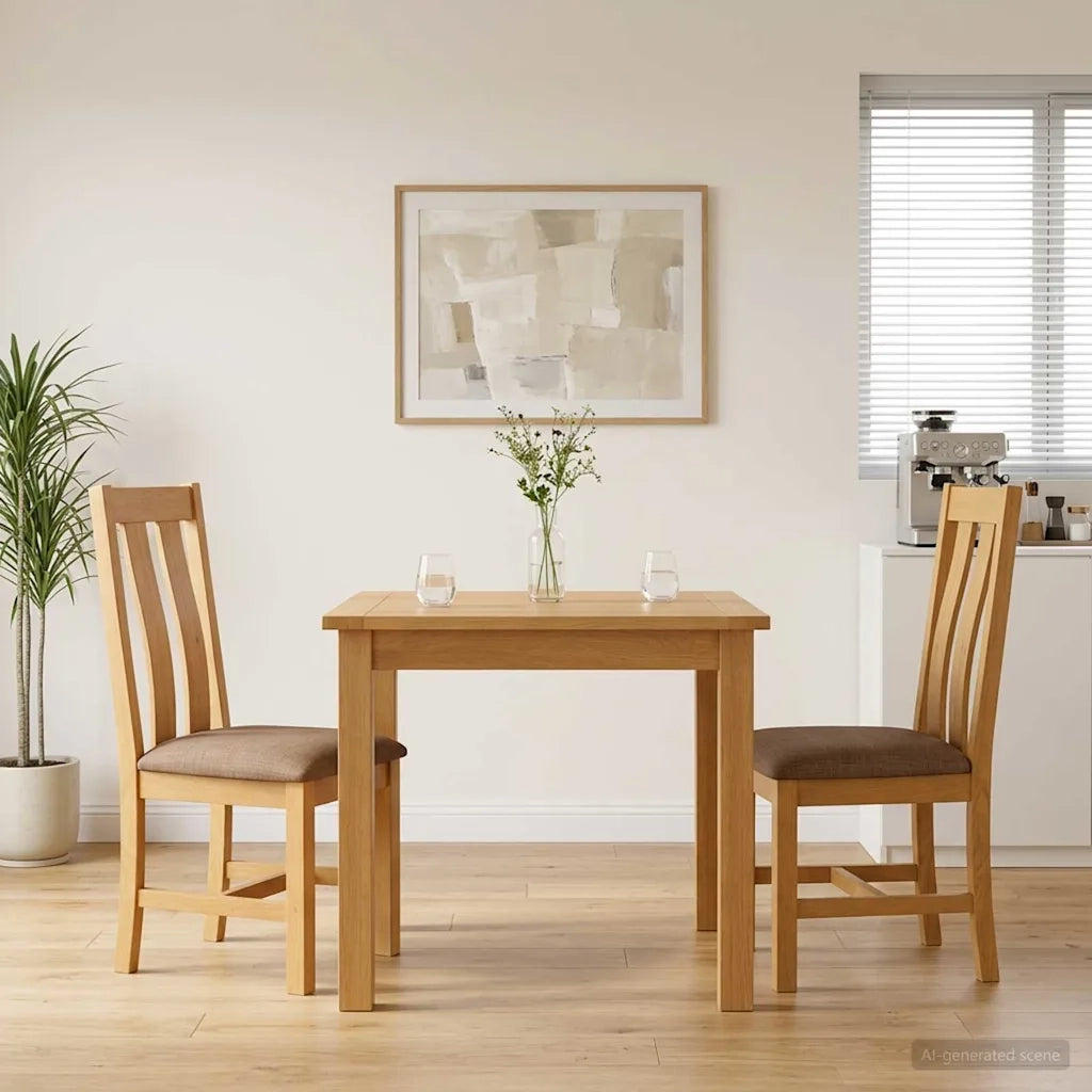 Sedia da pranzo 2 pcs Legno di Quercia Massello Grigio 42039158